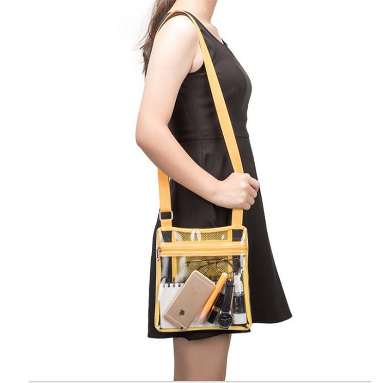 Sac de plage crossbody transparent avec poche intérieure