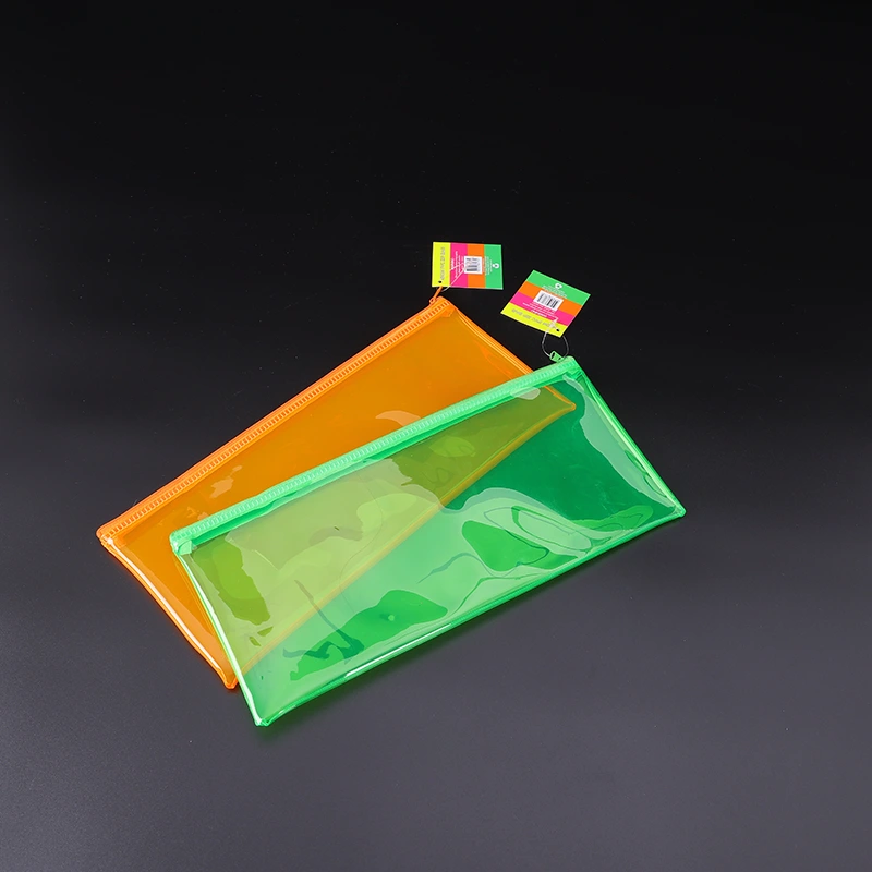 Sac transparent de tirette de PVC de couleur