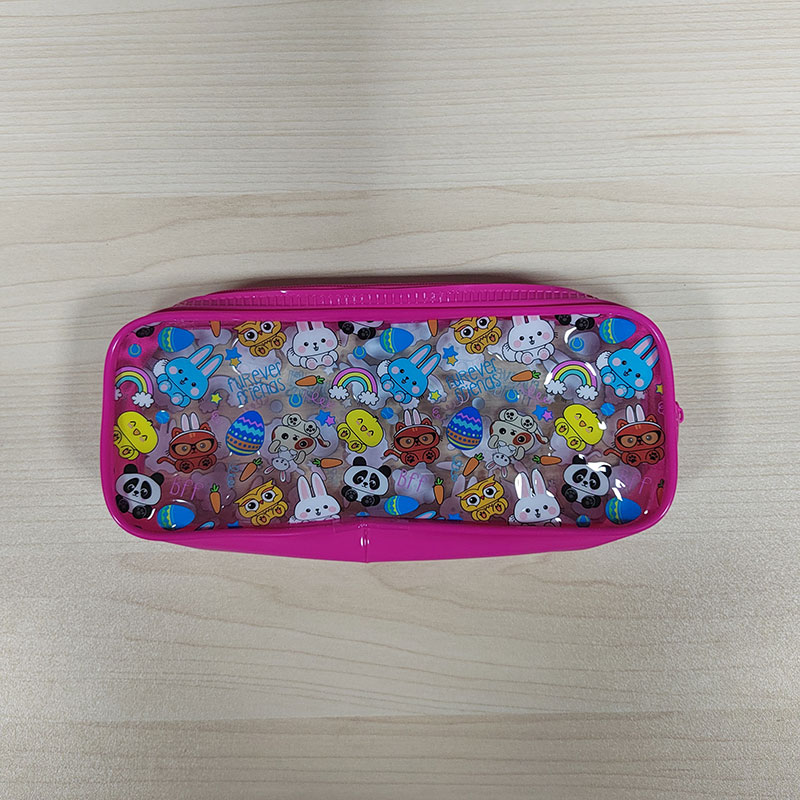 Trousse à crayons rose