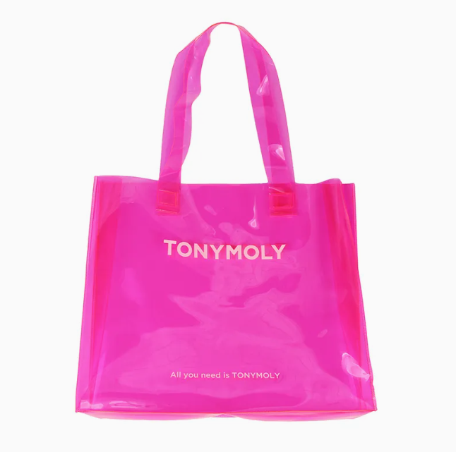 Sac shopping en PVC rose