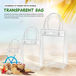 Sac à main transparent en PVC Beach, taille personnalisée