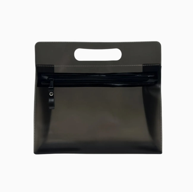 Sac à fermeture éclair avec poignée en PVC