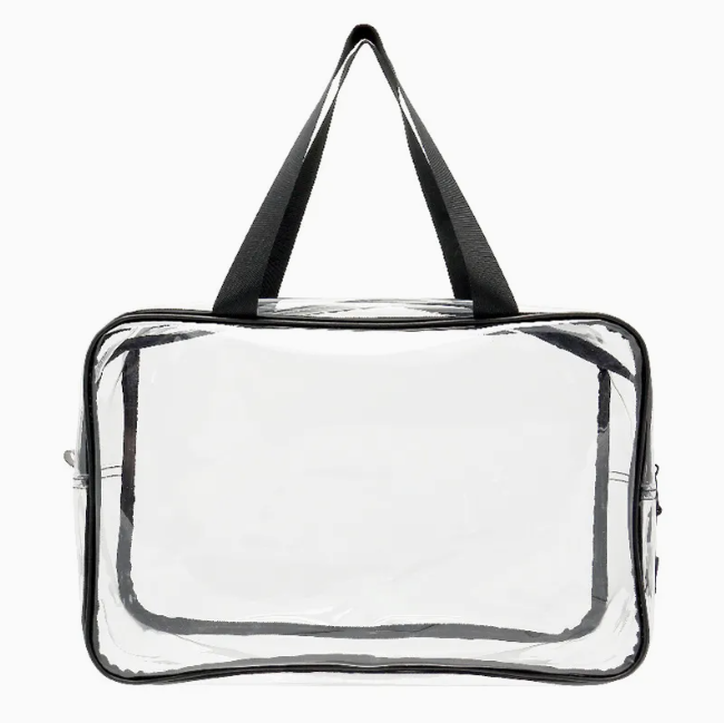 Sac fourre-tout à fermeture éclair en PVC