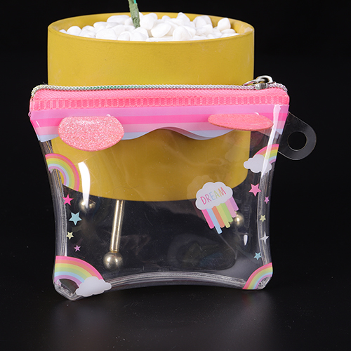 Sac à fermeture éclair en PVC de petite taille avec un design vif