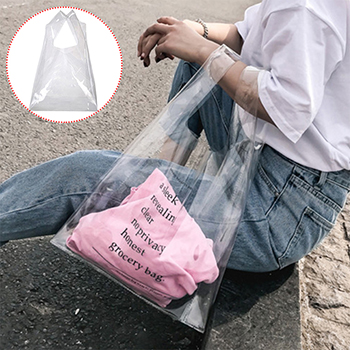 Sac fourre-tout décontracté en PVC transparent pour femmes